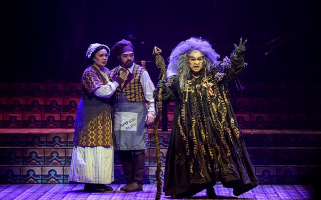 Lea Salonga, Mikki Bradshaw-Volante, and Nyoy Volante in Into the Woods.